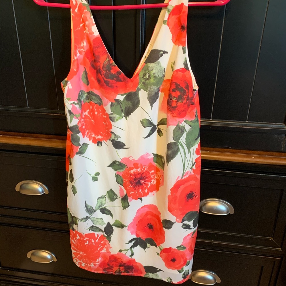 Formal dress with floral pattern